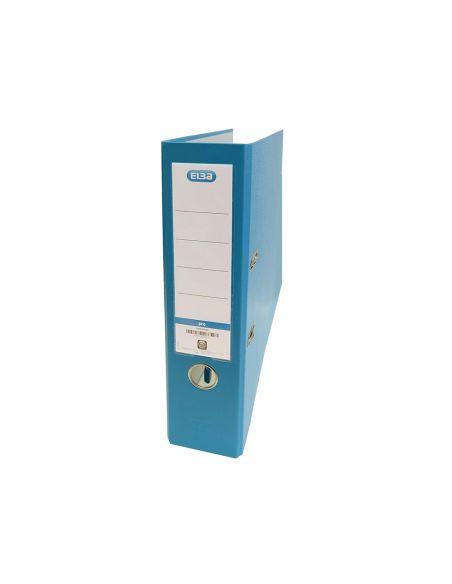 Archivador De Palanca Elba Carton Forrado Pvc Con Rado Top Folio Lomo 80 Mm Turquesa