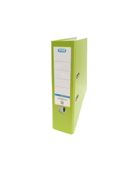 Archivador De Palanca Elba Carton Forrado Pvc Con Rado Top Folio Lomo 80 Mm Verde Lima