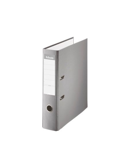 Archivador De Palanca Esselte Carton Forrado Pvc Folio Lomo De 75 Mm Con Rado Gris