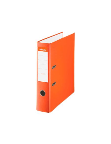 Archivador De Palanca Esselte Carton Forrado Pvc Folio Lomo De 75 Mm Con Rado Naranja