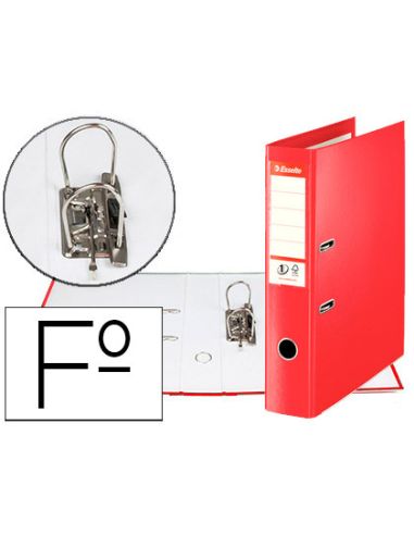 Archivador De Palanca Esselte N.1 Polipropileno Folio Lomo 75 Mm Rojo