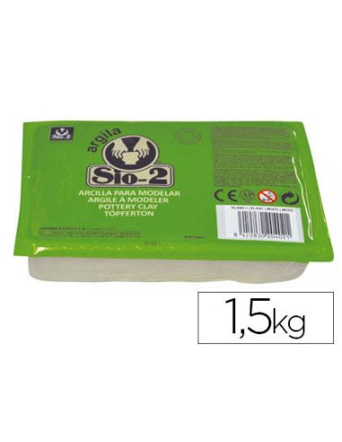 Arcilla Argila Sio-2 Color Blanco Paquete De 1,5 Kg