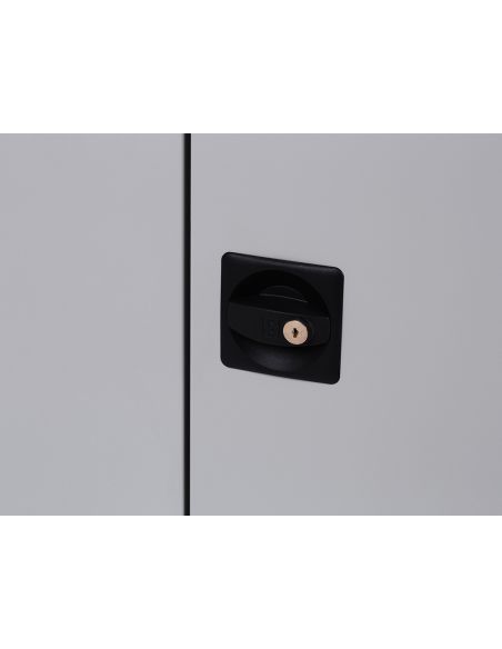 Armario Metalico Rocada Dos Puertas Batientes Incluye Cuatro Balda 102X198X45 Cm Acabado Ac00 Gris/Gris