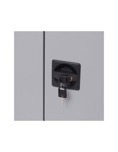 Armario Metalico Rocada Dos Puertas Batientes Incluye Dos Balda 102X105X45 Cm Acabado Ac00 Gris/Gris