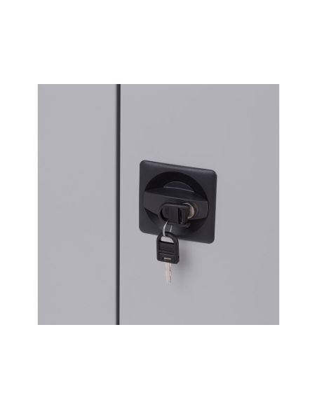 Armario Metalico Rocada Dos Puertas Batientes Incluye Dos Balda 102X105X45 Cm Acabado Ac00 Gris/Gris
