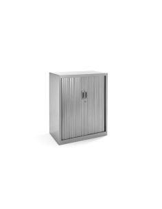 Armario Metalico Rocada Dos Puertas Tipo Persiana Con Dos Baldas Serie Store 105X80X45 Cm Acabado Gris/Gris