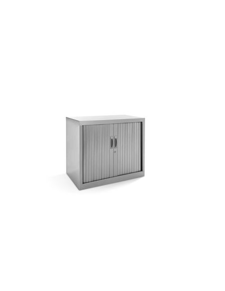 Armario Metalico Rocada Dos Puertas Tipo Persiana Con Una Balda Serie Store 70X80X45 Cm Acabado Gris/Gris