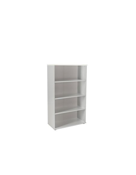 Armario Rocada Con Tres Estantes Serie Store 156X90X45 Cm Acabado Gris/Blanco