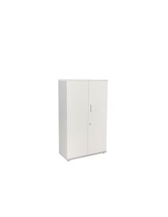 Armario Rocada Con Tres Estantes Y Dos Puertas Serie Store 156X90X45 Cm Acabado Gris/Blanco