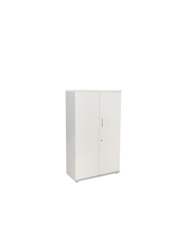 Armario Rocada Con Tres Estantes Y Dos Puertas Serie Store 156X90X45 Cm Acabado Gris/Blanco