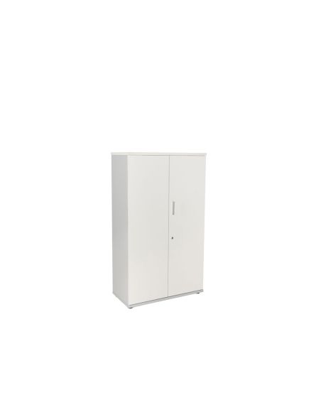 Armario Rocada Con Tres Estantes Y Dos Puertas Serie Store 156X90X45 Cm Acabado Gris/Blanco