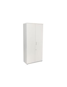 Armario Rocada Con Cuatro Estantes Y Dos Puertas Serie Store 195X90X45 Cm Acabado An04 Gris/Blanco