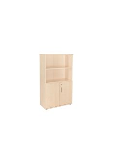 Armario Rocada Con Tres Estantes Y Dos Puertas Inferiores Serie Store 156X90X45 Cm Acabado Haya/Haya