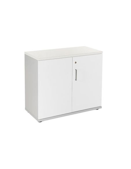 Armario Rocada Con Dos Puertas Y Un Estante Serie Store 78X90X45 Cm Acabado Gris/Blanco