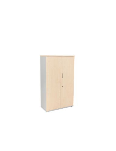 Armario Rocada Con Tres Estantes Y Dos Puertas Enteras Serie Store 156X90X45 Cm Acabado An01 Gris/Haya