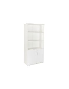 Armario Rocada Con Cuatro Estantes Y Dos Puertas Inferiores Serie Store 195X90X45 Cm Acabado Bco/Bco