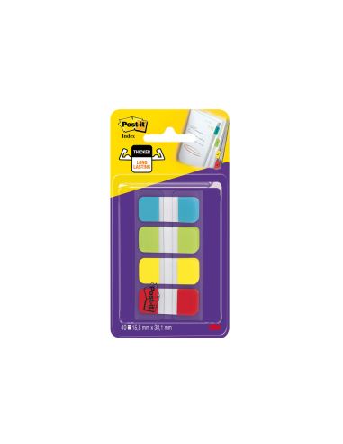 Banderitas Separadoras Rigidas Dispensador 4 Colores Amarillo Azul Lima Y Rojo Post-It Index 676-Alyr-Eu