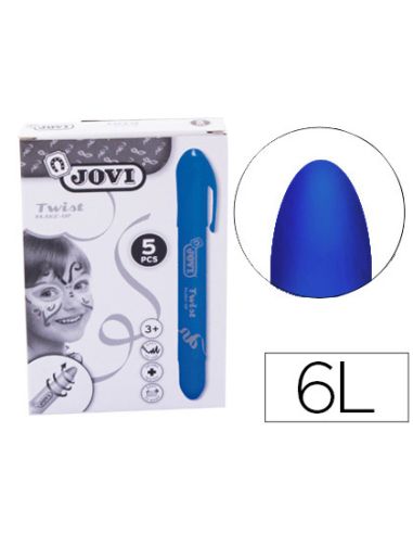 Barra De Maquillaje Jovi Twist Make-Up Azul Caja De 5 Unidades