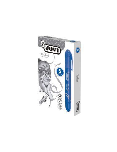 Barra De Maquillaje Jovi Twist Make-Up Azul Caja De 5 Unidades