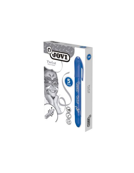 Barra De Maquillaje Jovi Twist Make-Up Azul Caja De 5 Unidades