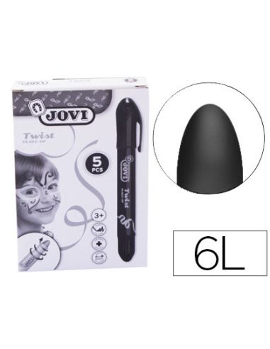Barra De Maquillaje Jovi Twist Make-Up Negro Caja De 5 Unidades