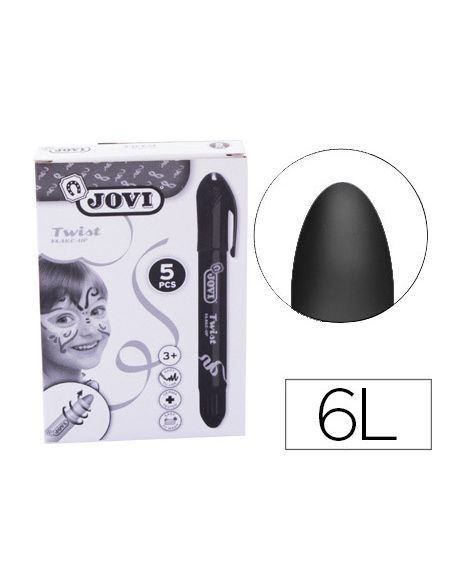 Barra De Maquillaje Jovi Twist Make-Up Negro Caja De 5 Unidades
