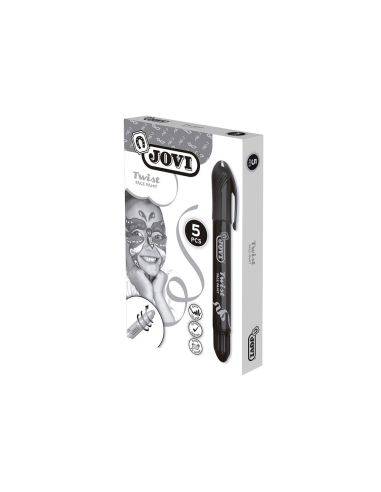 Barra De Maquillaje Jovi Twist Make-Up Negro Caja De 5 Unidades