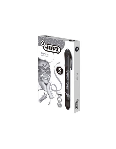 Barra De Maquillaje Jovi Twist Make-Up Negro Caja De 5 Unidades