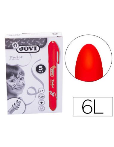 Barra De Maquillaje Jovi Twist Make-Up Rojo Caja De 5 Unidades