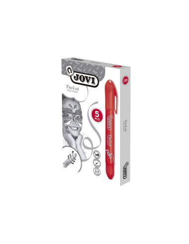 Barra De Maquillaje Jovi Twist Make-Up Rojo Caja De 5 Unidades