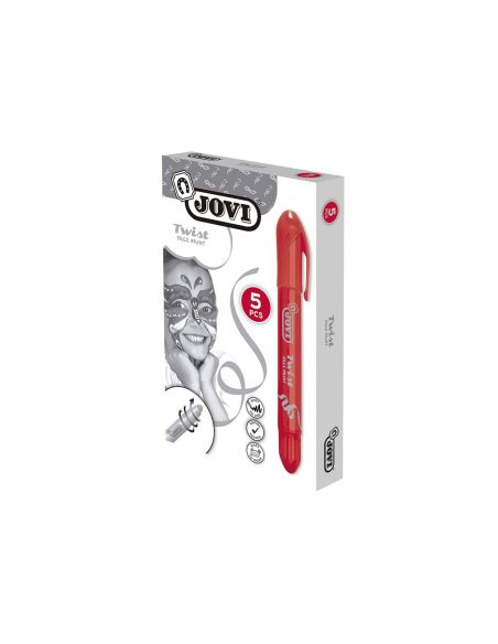 Barra De Maquillaje Jovi Twist Make-Up Rojo Caja De 5 Unidades