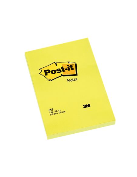 Bloc De Notas Adhesivas Quita Y Pon Post-It 102X152 Mm Con 100 Hojas 659