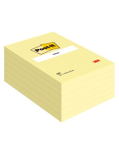 Bloc De Notas Adhesivas Quita Y Pon Post-It 102X152 Mm Cuadriculado 662