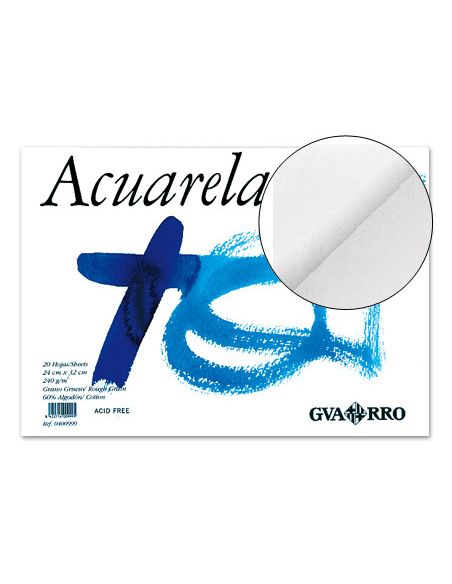 Bloc Dibujo Acuarela Din A3 Encolado 32.5X46 Cm 20 H De 240 Gr/M2