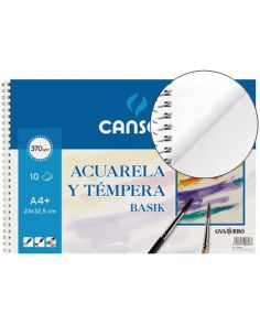 Bloc Dibujo Acuarela Din A3 Espiral 32.5X46 Cm 10 Hojas De 370 Gr/M2