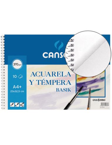 Bloc Dibujo Acuarela Din A3 Espiral 32.5X46 Cm 10 Hojas De 370 Gr/M2