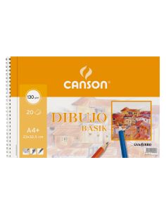 Bloc Dibujo Basik Din A4+ Espiral 23 X 32.5 Cm 20 Hojas Microperforado 2 Taladros 2