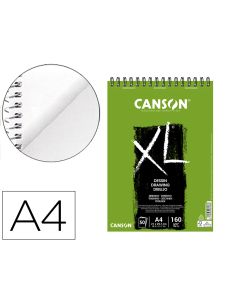 Bloc Dibujo Canson Xl Dessin Din A4 Liso Microperforado Espiral 21X29,7 Cm 50 Hojas 160 Gr/M2