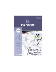 Bloc Dibujo Multitecnicas Canson Imagine Din A2 Encolado Liso 42X59,4 Cm 50 Hojas 200 Gr/M2 2