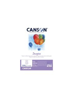 Bloc Dibujo Multitecnicas Canson Imagine Din A4 Encolado Liso 21X29,7 Cm 50 Hojas 200 Gr/M2 2
