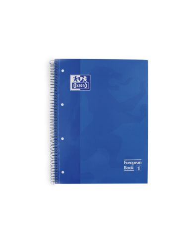 Bloc Espiral Oxford Tapa Extradura Microperforado Din A4 80 Hojas Cuadros 5Mm Color Azul