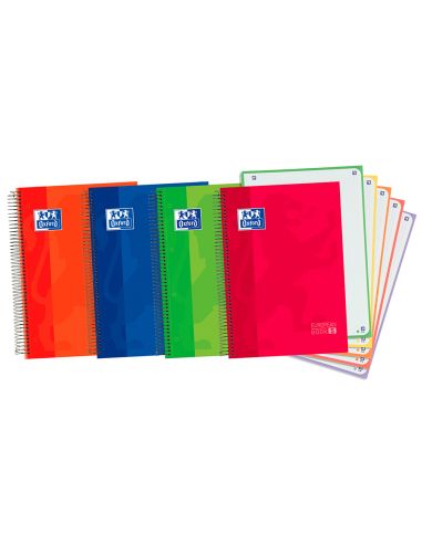 Bloc Espiral Oxford Tapa Extradura Optik Paper Microperforado Din A4 120 H 50% Hojas Gratis Cuadros 5 Mm