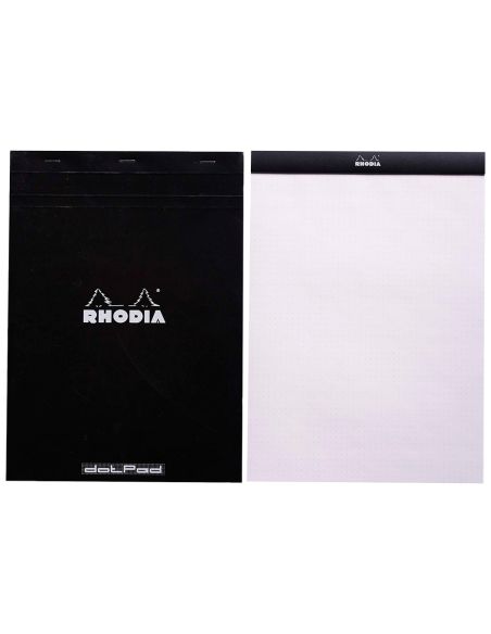 Bloc Nota Rhodia Black Dot Pad Din A4 80 Hojas 80 G/M2 Liso Con Puntos Negros 5 Mm Perforado