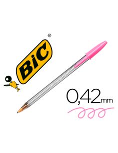 Boligrafo Rosa Bic Cristal Fun Punta 1,6 Mm