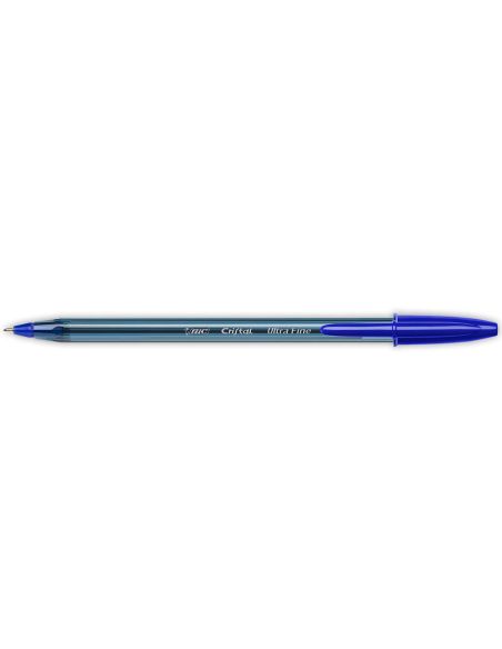 Boligrafo Azul Bic Cristal Ultrafine Punta Forma Aguja 0,7 Mm
