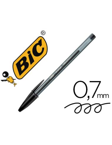 Boligrafo Bic Cristal Ultrafine Punta Forma Aguja 0,7 Mm Negro