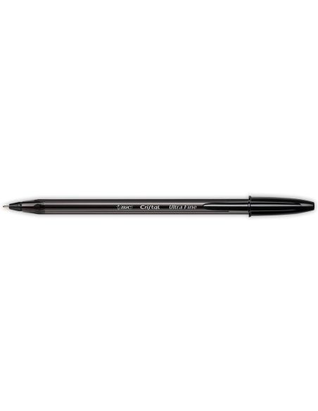 Boligrafo Bic Cristal Ultrafine Punta Forma Aguja 0,7 Mm Negro