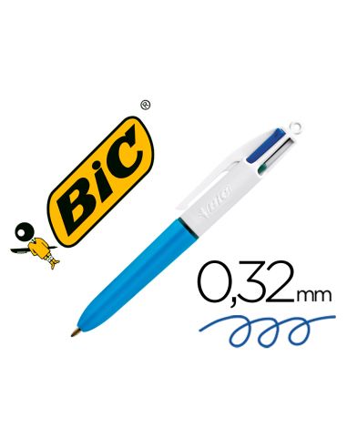 Boligrafo Bic Cuatro Colores Mini Punta Media 1Mm