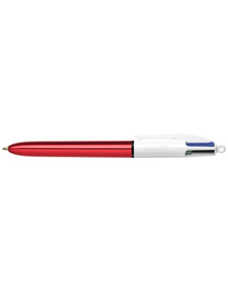 Boligrafo Bic Cuatro Colores Shine Rojo Punta De 1 Mm