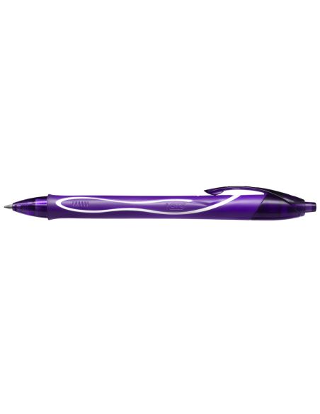 Boligrafo Purpura Bic Gelocity Quick Dry Retractil Tinta Gel Punta De 0,7 Mm